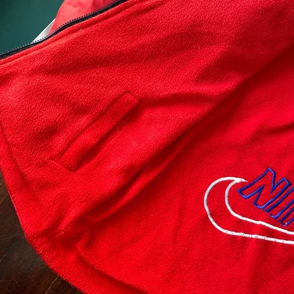 Nike Sz S - M Women Snow Jacket Windbreaker Fleece Inside Pocket Hoodie L@@K - Picture 5 of 9